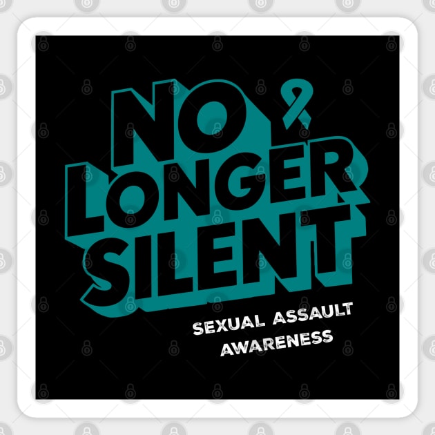 No Longer Silent, Sexual Assault Awareness Month Sticker by Adam Brooq